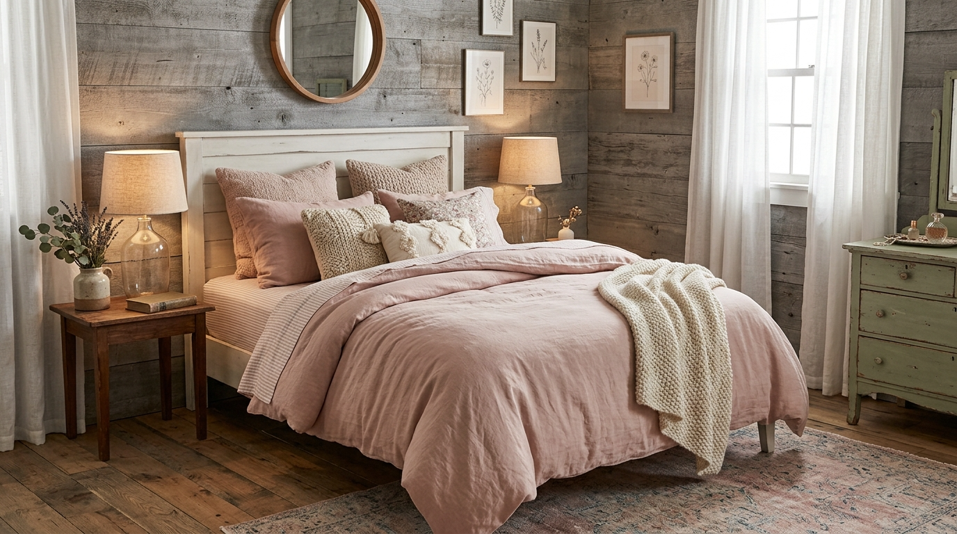 Balance feminine accents with clean lines